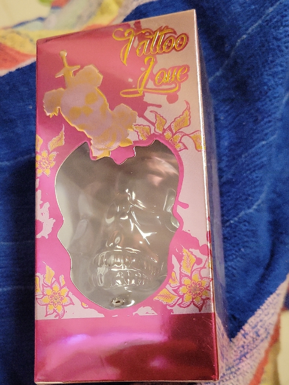 Women’s Skull Tattoo Love Perfume Bottle, NIB